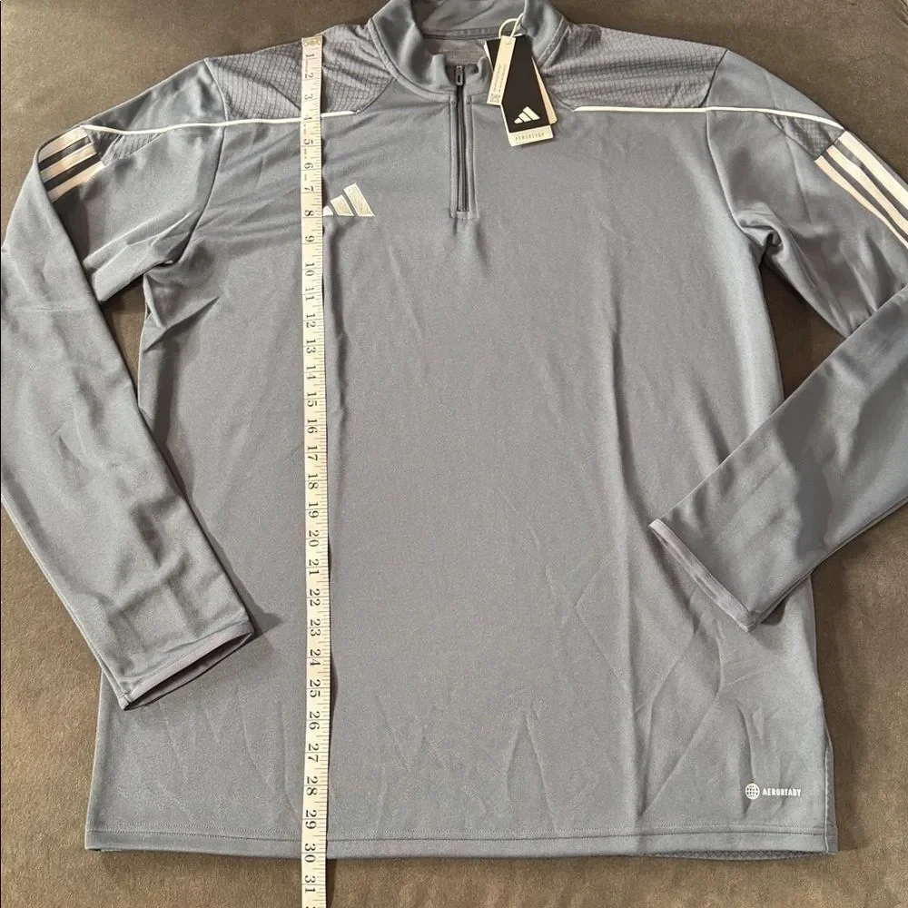 Adidas Men’s Gray Tiro 23 Training Track Top 1/4 Zip Long Sleeve Size XL NWT
